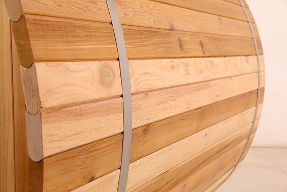 4.5KW Soba Isıtıcı 2 Kişi Kuru Islak Buhar Ahşap Varil Sauna Açık