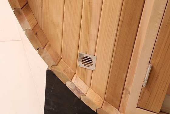 4.5KW Soba Isıtıcı 2 Kişi Kuru Islak Buhar Ahşap Varil Sauna Açık