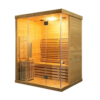 Bilgisayar Kontrolü Hemlock / Cedar Ev Sauna Odası 1750W Güçle