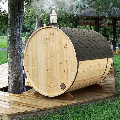 Odun Ateşli Sobalı Geleneksel Buhar Ahşap Açık Varil Sauna Odası