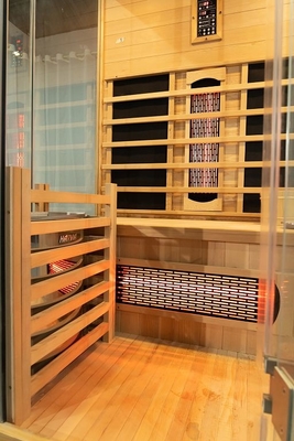 Tam Spektrum Ve Soba Isıtıcı Ahşap Kapalı Kızılötesi Buhar Sauna Kombinasyonu