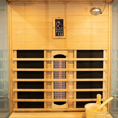 Tam Spektrum Ve Soba Isıtıcı Ahşap Kapalı Kızılötesi Buhar Sauna Kombinasyonu