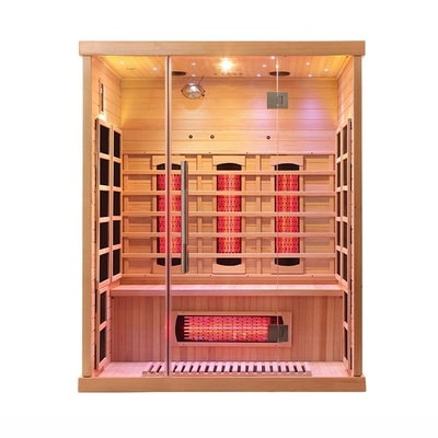 100-178kg Smatmak Şeffaf Temperli Cam Uzak Kızılötesi Sauna Konfor Ve Güvenlik