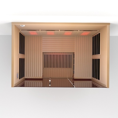 Tam Spektrumlu Standart Yapılandırma Ahşap Renkli Uzak Kızılötesi Sauna