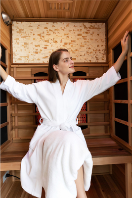 Fabrika Tedarikçisi Lüks Relax Ahşap Uzak Kızılötesi 2 Kişilik Sauna Odası