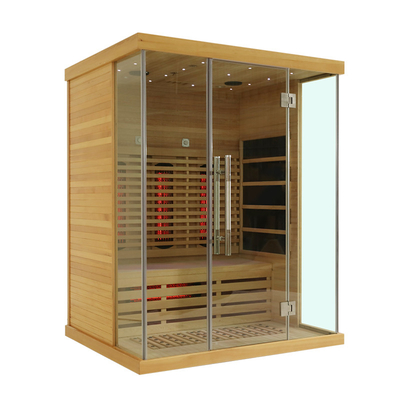 3 Kişilik Ticari Ev İçin Lüks EMF Karbon Panel Isıtıcı Tam Spektrumlu Kızılötesi Sauna