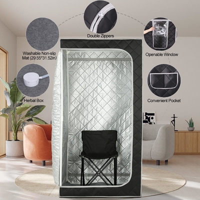 4L Büyük Buhar Mühürü Bir Kişilik Spa Tam Vücut Taşınabilir Sauna Çadırı