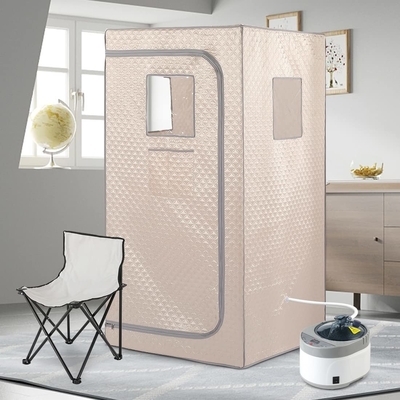 1 kişilik taşınabilir ev saunası Tüm vücut taşınabilir ayakta kapalı ıslak sauna