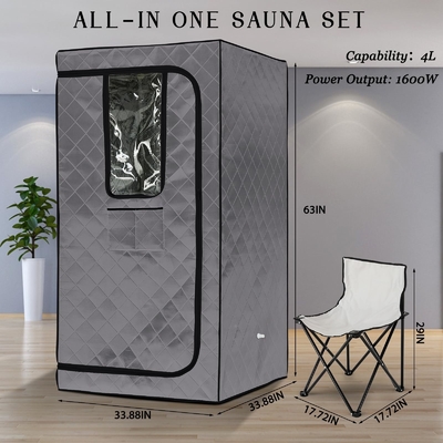 Şeffaf Pencere Tasarımı ile 110 - 120V AC 60Hz Taşınabilir Buhar Saunası