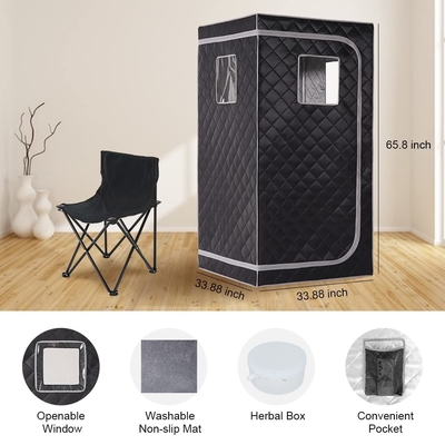4L Büyük Bir Kişi Taşınabilir Buhar Sauna Spa Zaman Sıcağı Uzaktan Kumanda
