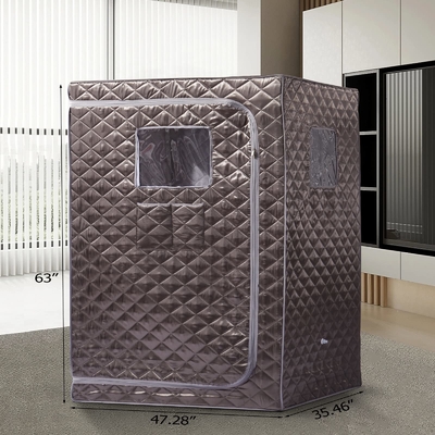 1500W Taşınabilir Buhar Saunası Su geçirmez Kumaş İki Kişilik Sauna Çadırı
