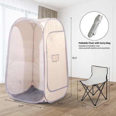 Tam Boyutlu Taşınabilir Buhar Saunası Ev Spa Kapalı Taşınabilir Pop Up Sauna