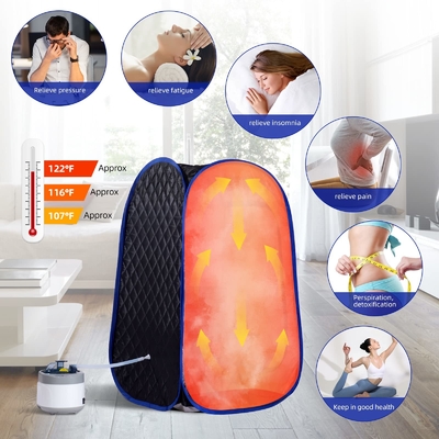 Tam boy katlanabilir taşınabilir buhar saunası 1 kişi taşınabilir sauna çadırı