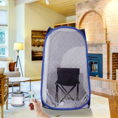 Tam boy katlanabilir taşınabilir buhar saunası 1 kişi taşınabilir sauna çadırı