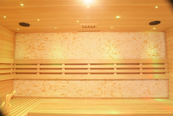 Geleneksel Finlandiya Buhar Saunası Odası 6kw Fırın 3 kişilik Hemlock Sauna