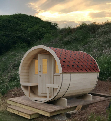 Katı Ahşap Hemlock Sedir Dış Çanak Sauna Islak Buhar Geleneksel Sauna Odası