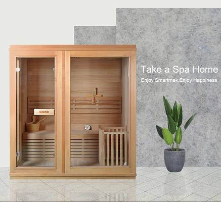 Kapalı Odun Buharlı Ev Sauna Odası 2 Kişi Fırın ve Taşla