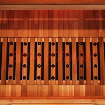 Kırmızı Sedir Kapalı Ahşap Far Kızılötesi Sauna Odası İki Kişilik