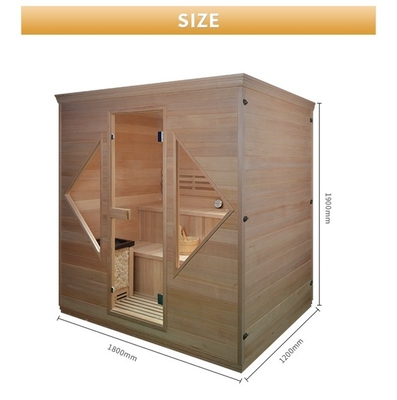Hemlock Ahşap Kapı Talimi Ev Sauna Odası Şömine ve Taş