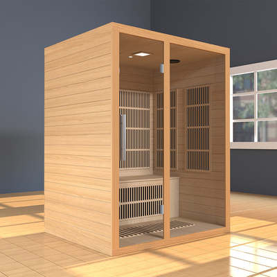 Smartmak 2100W 3 kişilik uzak kızılötesi sauna odası ev spa için kızılötesi sauna