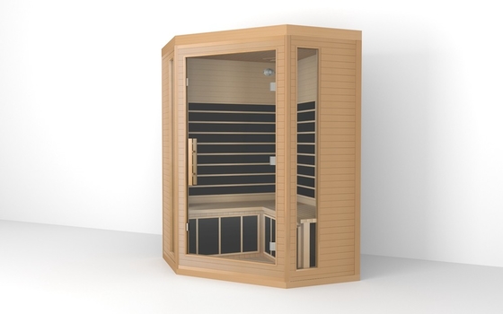 Geleneksel lüks kızılötesi sauna 3 kişilik Kızıl sedir kızılötesi sauna