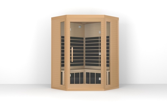 Geleneksel lüks kızılötesi sauna 3 kişilik Kızıl sedir kızılötesi sauna