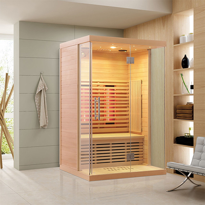 Karbon Fiber Isıtma Hemlock Uzak Kızılötesi Sauna 2 kişilik Sauna Odası