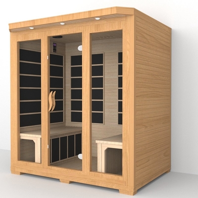 Düşük Emf Yakın Kızılötesi Sauna 4 kişi Kırmızı Sedir Kızılötesi Sauna