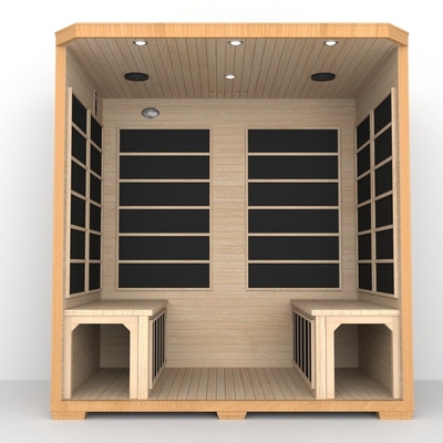 Düşük Emf Yakın Kızılötesi Sauna 4 kişi Kırmızı Sedir Kızılötesi Sauna