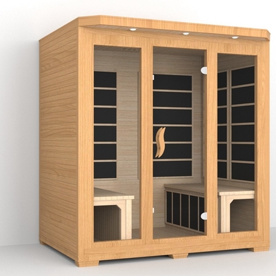 Düşük Emf Yakın Kızılötesi Sauna 4 kişi Kırmızı Sedir Kızılötesi Sauna