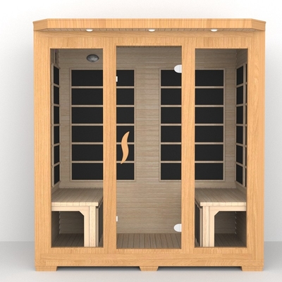 Düşük Emf Yakın Kızılötesi Sauna 4 kişi Kırmızı Sedir Kızılötesi Sauna