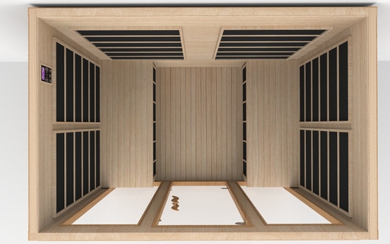 Düşük Emf Yakın Kızılötesi Sauna 4 kişi Kırmızı Sedir Kızılötesi Sauna