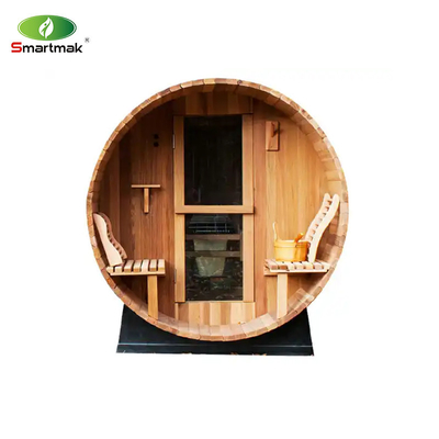 Kanadalı Kırmızı Sedir Ahşap Açık Sauna Odunlu Buhar Fıçı Sauna