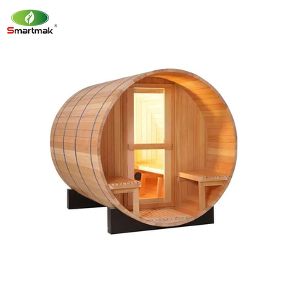 Kanadalı Kırmızı Sedir Ahşap Açık Sauna Odunlu Buhar Fıçı Sauna