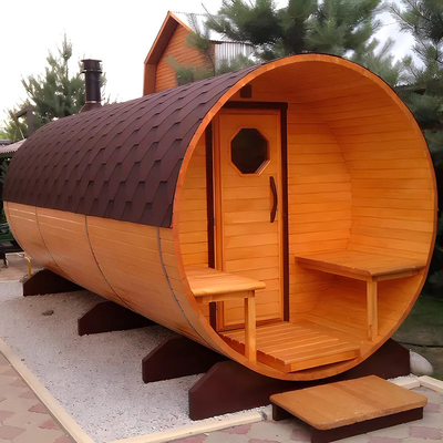 Kuru Buhar Ahşap Sauna Salonu Sağlık Ahşap Banyo Fıçı Buhar Saunası