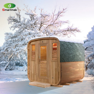 Bluetooth Müzik Sistemi / Tam Cam Kapı ile Düzenlenebilir Havalandırma Sedir Açık Sauna