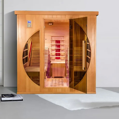 Tam Spektrum Karbon Panel Uzak Kızılötesi Sauna Kırmızı Sedir 0.C - 65.C Çalışma Sıcaklığı