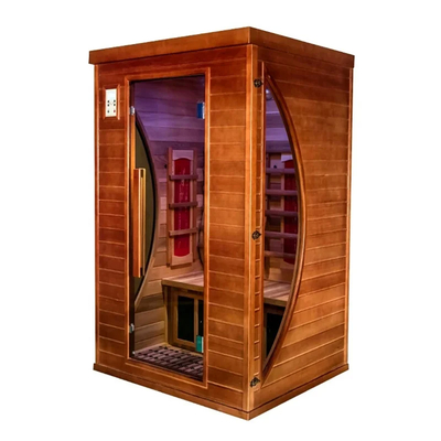 LED Işık ve Tam Spektrum Karbon Panelli Şeffaf Tempered Glass Far Infrared Sauna