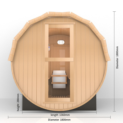 2-8 kişi Ahşap Sauna Fıçı Sauna Ahşap Kolay Kurulum 15-99 MIN Zaman aralığı