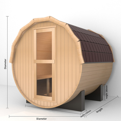 2-8 kişi Ahşap Sauna Fıçı Sauna Ahşap Kolay Kurulum 15-99 MIN Zaman aralığı