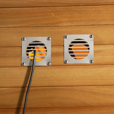 Dokunmatik ekran kontrol paneli 6KW soba ısıtıcısı Hemlock / Red Cedar LED ışığı ile buhar saunası odası