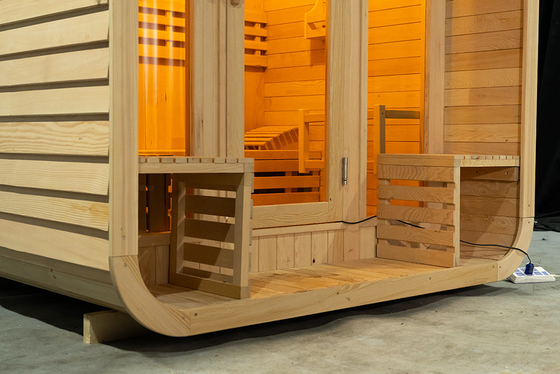 220V Voltaj Sauna Buharlı Ozon Buharlı Sauna Ozon Jeneratörüyle Hemlock Kırmızı Sedir 0-99 MIN Zamanlayıcı
