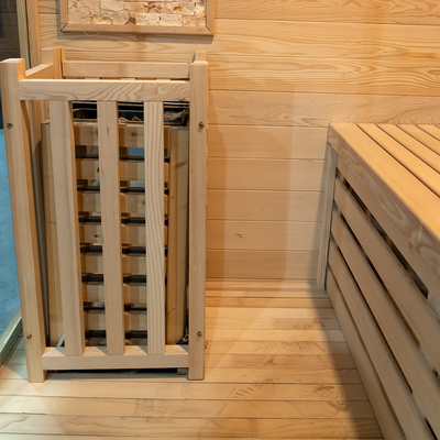 15~90.C Hemlock / Red Cedar Steam Sauna Odası 0-99 MIN Zamanlayıcı ve 220V Voltajlı