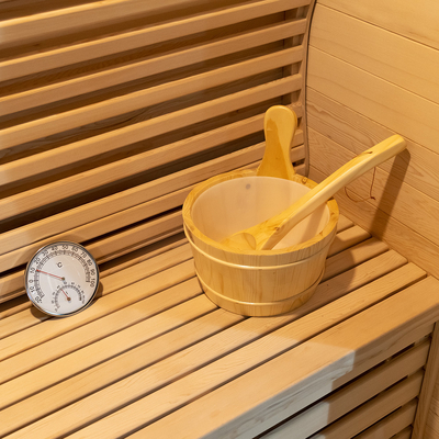 15~90.C Hemlock / Red Cedar Steam Sauna Odası 0-99 MIN Zamanlayıcı ve 220V Voltajlı