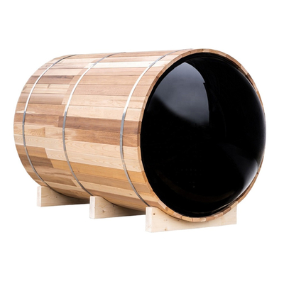 Düzenlenebilir Havalandırma Hemlock Ahşap Dışarı Kuru Sauna Tam Cam Kapı Sıcaklık Aralığı 15-90.C