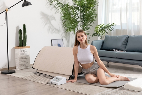 3 Isıtma Bölgeli Düşük EMF Kızılötesi Sauna Kubbe Sağlık Bakımı 1300W Köknar Kubbe Sauna