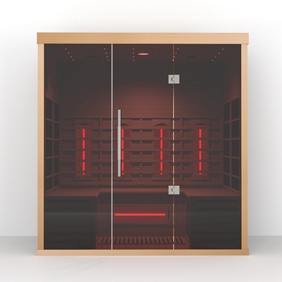 Hemlock Wood 4 Kişilik Smartmak Sauna Ünitesi Ev İçin Uzak Kızılötesi Kuru Sauna 2700w