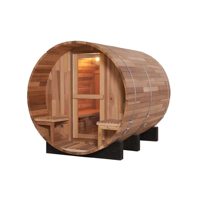 Aile Sağlığı 4 Kişilik Varil Sauna Ahşap Sedir Dış Mekan Sauna Odası