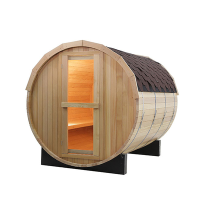 Pencere Buhar Odası ile 2 Kişilik Baldıran Islak Kuru Viski Fıçı Sauna