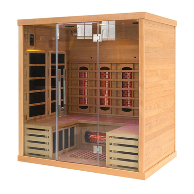 Kapalı Aile 4 Kişilik Detoks İçin Uzak Kızılötesi Sauna Odası 2700W